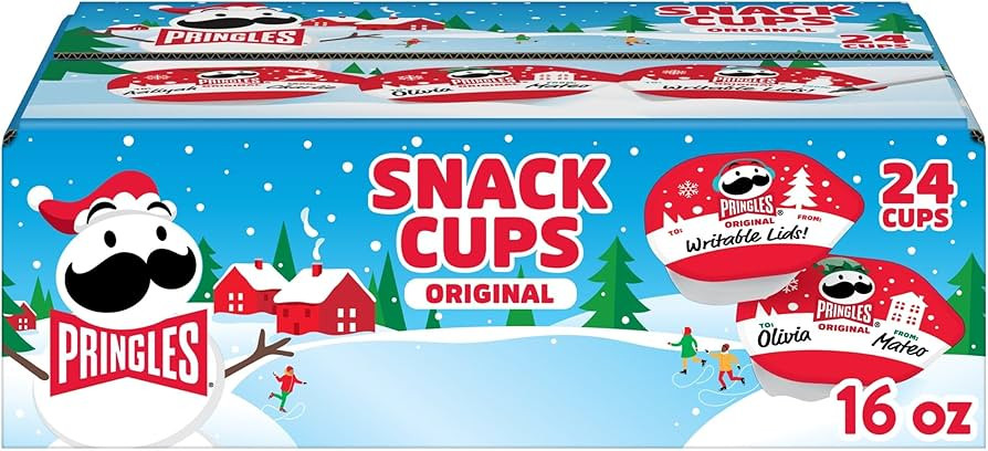 Pringles Potato Crisps Chips, Holiday Snacks, Stocking Stuffers, Snack Cups, Original (24 Cups) | Amazon (US)