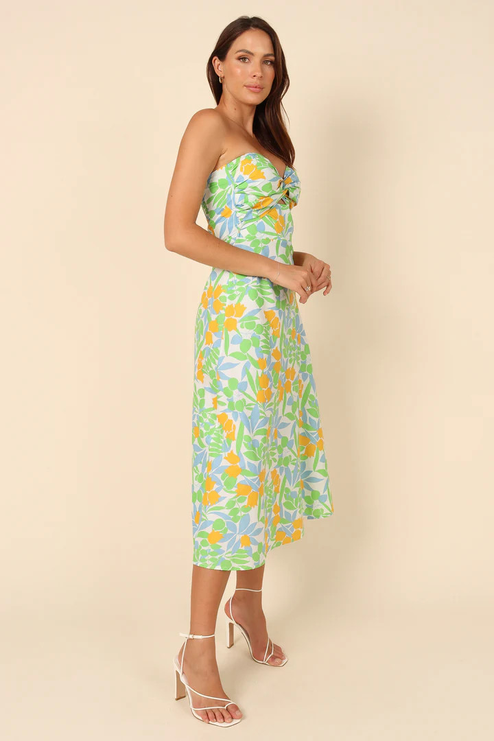 Vanessa Strapless Midi Dress - Floral | Petal & Pup (US)