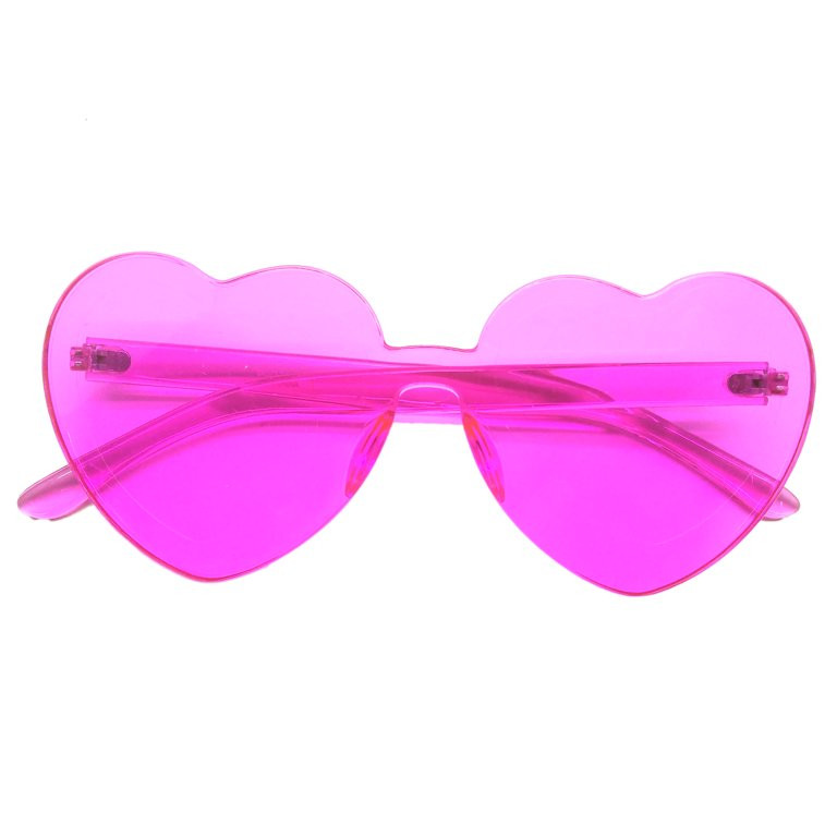 Valentine's Day Pink Plastic Translucent Glasses Party Favor, by Way To Celebrate - Walmart.com | Walmart (US)