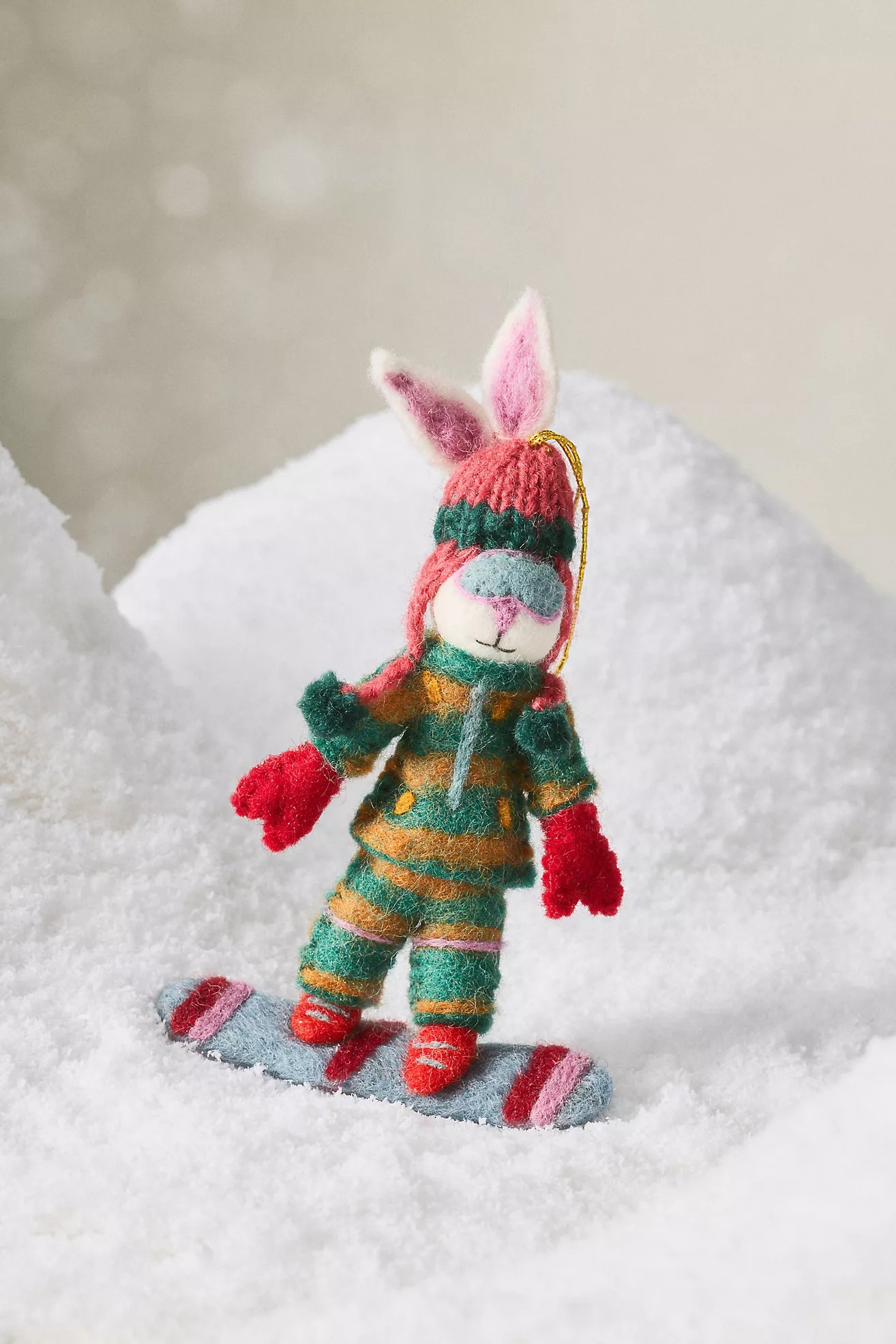 Sporty Bunny Felt Ornament | Anthropologie (US)