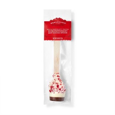 White Milk Chocolate with Peppermint Hot Cocoa Spoon - Wondershop™ | Target