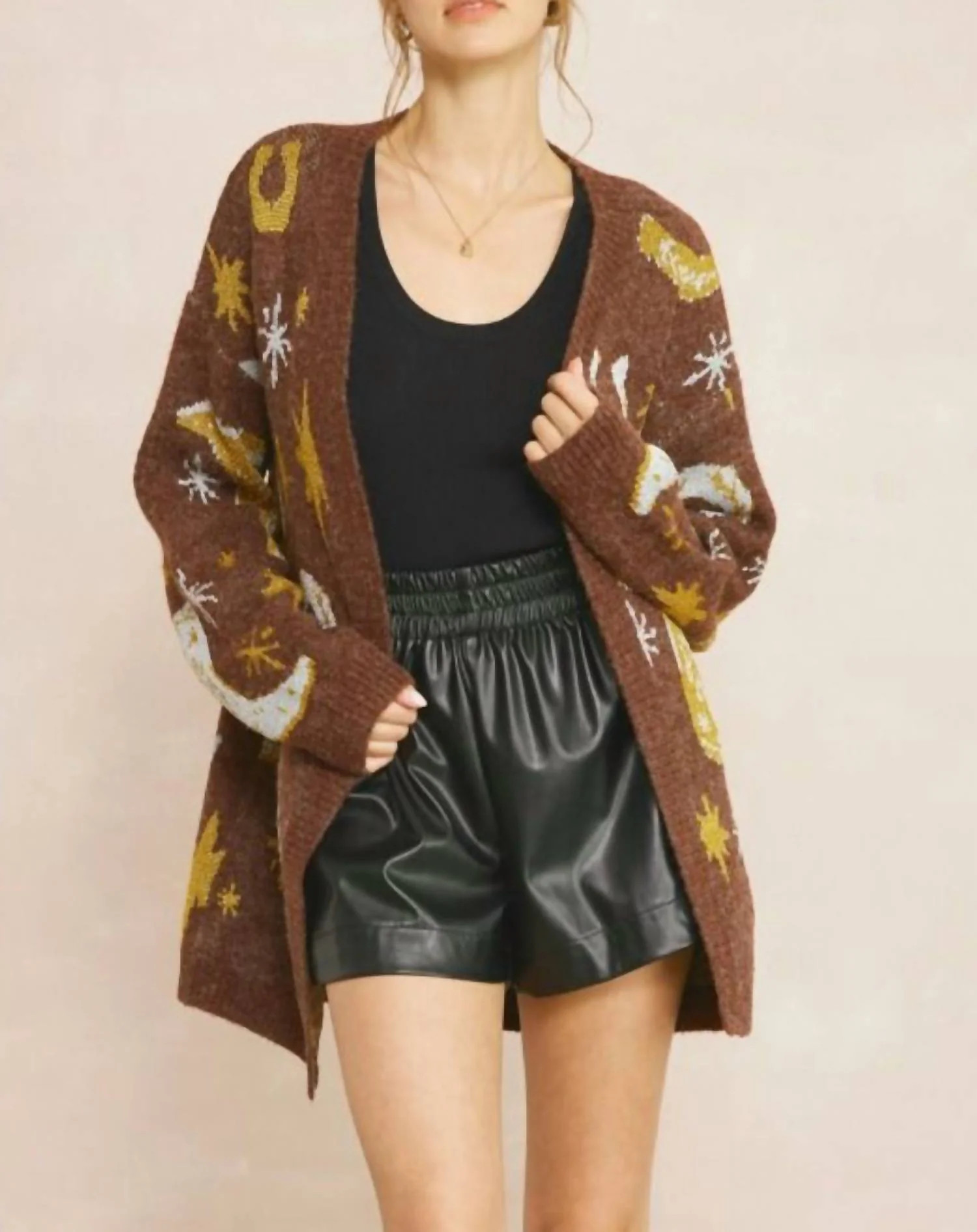 Women's Westward Cardigan In Brown | Shop Simon