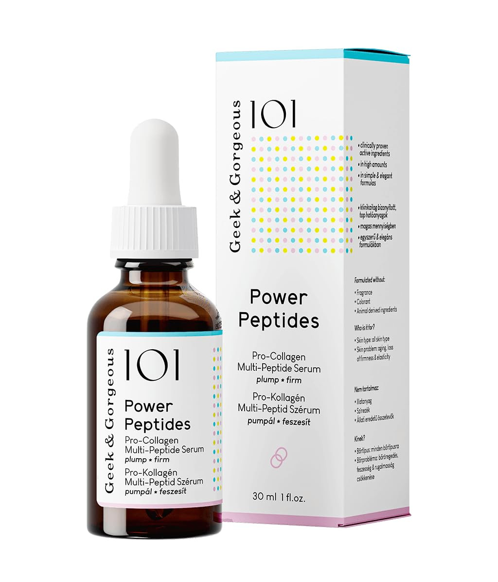 Geek & Gorgeous Power Peptides Serum – Anti-aging serum with multi-peptides to promote firmer s... | Amazon (UK)
