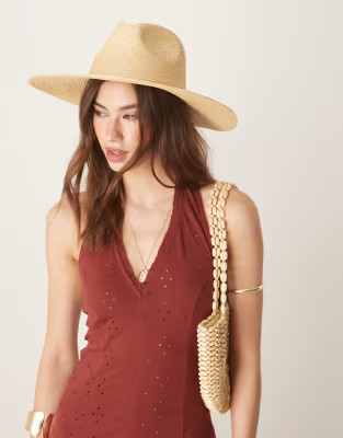 My Accessories woven straw wide brim hat in natural beige  | ASOS | ASOS (Global)
