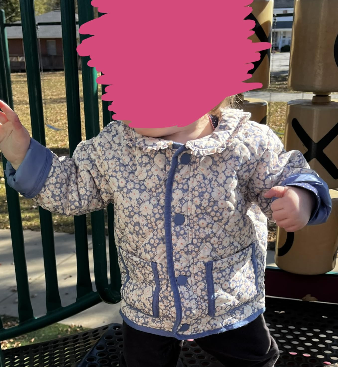 Amazon Essentials x Sofia Grainge Toddler and Baby Girls' Midweight Quilted Field Jacket with Ruf... | Amazon (US)