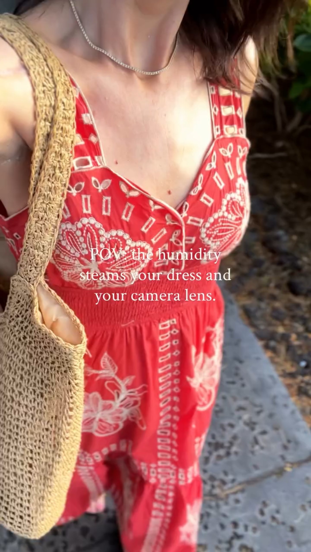 Use code ANTHRO20 for 20% off the dress. I’m wearing a small. It fits TTS. The website notes the color as red but in person it looked like an orange/red. It’s not a true bright red just FYI   I got so many compliments.


76% is giving me that dewy look for free. I mean, I didn’t ask for it but thanks anyway. Also, frizzy hair, fogged glasses and a whole lotta beach day fun. 

🚨 This dress is 20% off! Type DRESS to grab the info and code. It would make a beautiful summer wedding guest dress or vacation (obviously 😆 ). I also love these summer slide sandals and bag that carries everything. 

#summerdress #vacationstyle #vacationdress #vacationhumor #hawaiianvacation @fshualalai #summerweddingguest #resortdress

#LTKWedding #LTKSaleAlert #LTKTravel