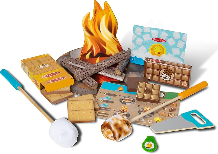 Melissa & Doug Let's Explore Campfire S’mores Set with Toy food & Kids Play Kitchen Accessories... | Amazon (US)