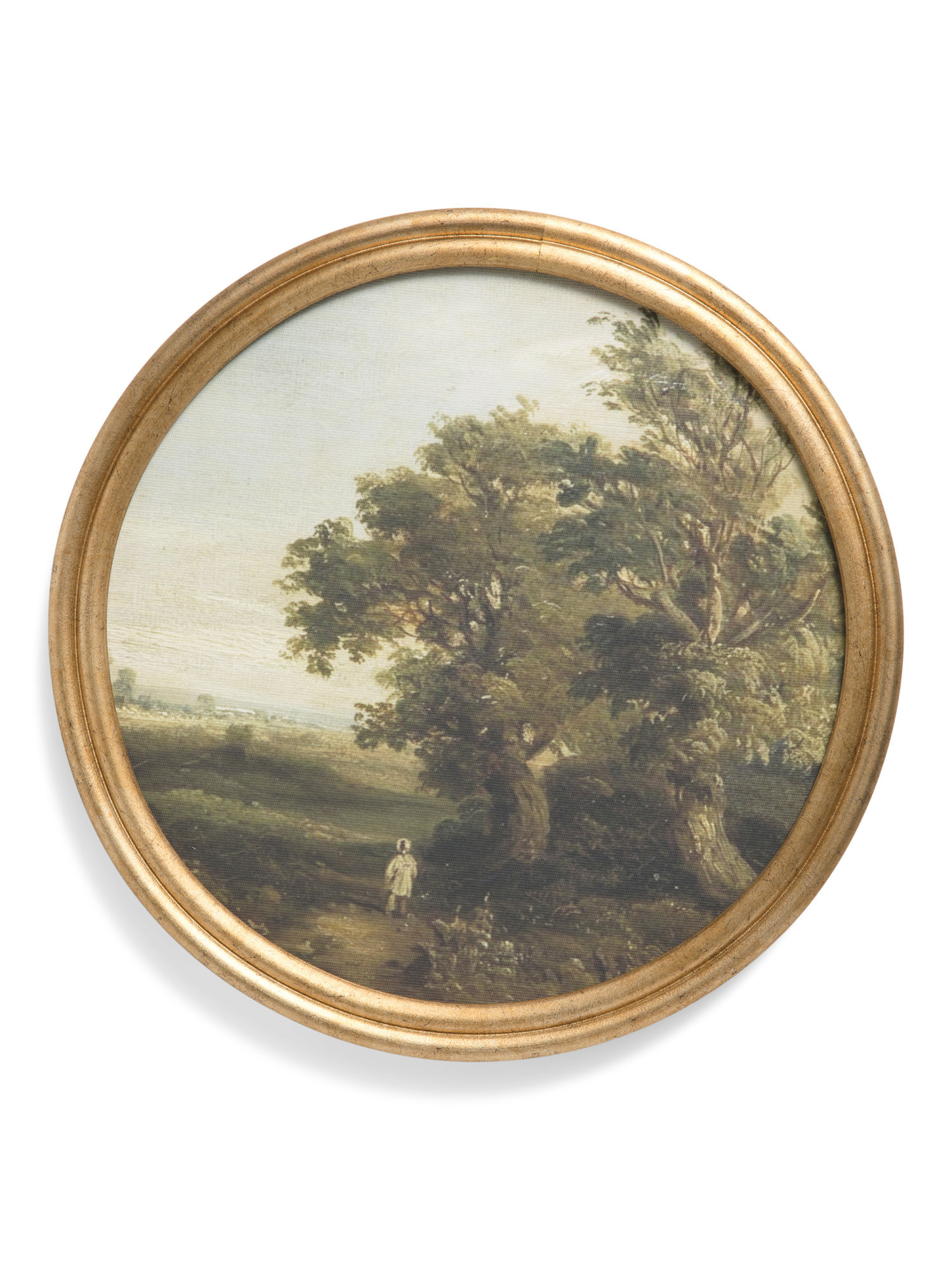 12x12 Oak Tree On A Country Lane Round Frame Wall Art | Pillows & Decor | Marshalls | Marshalls