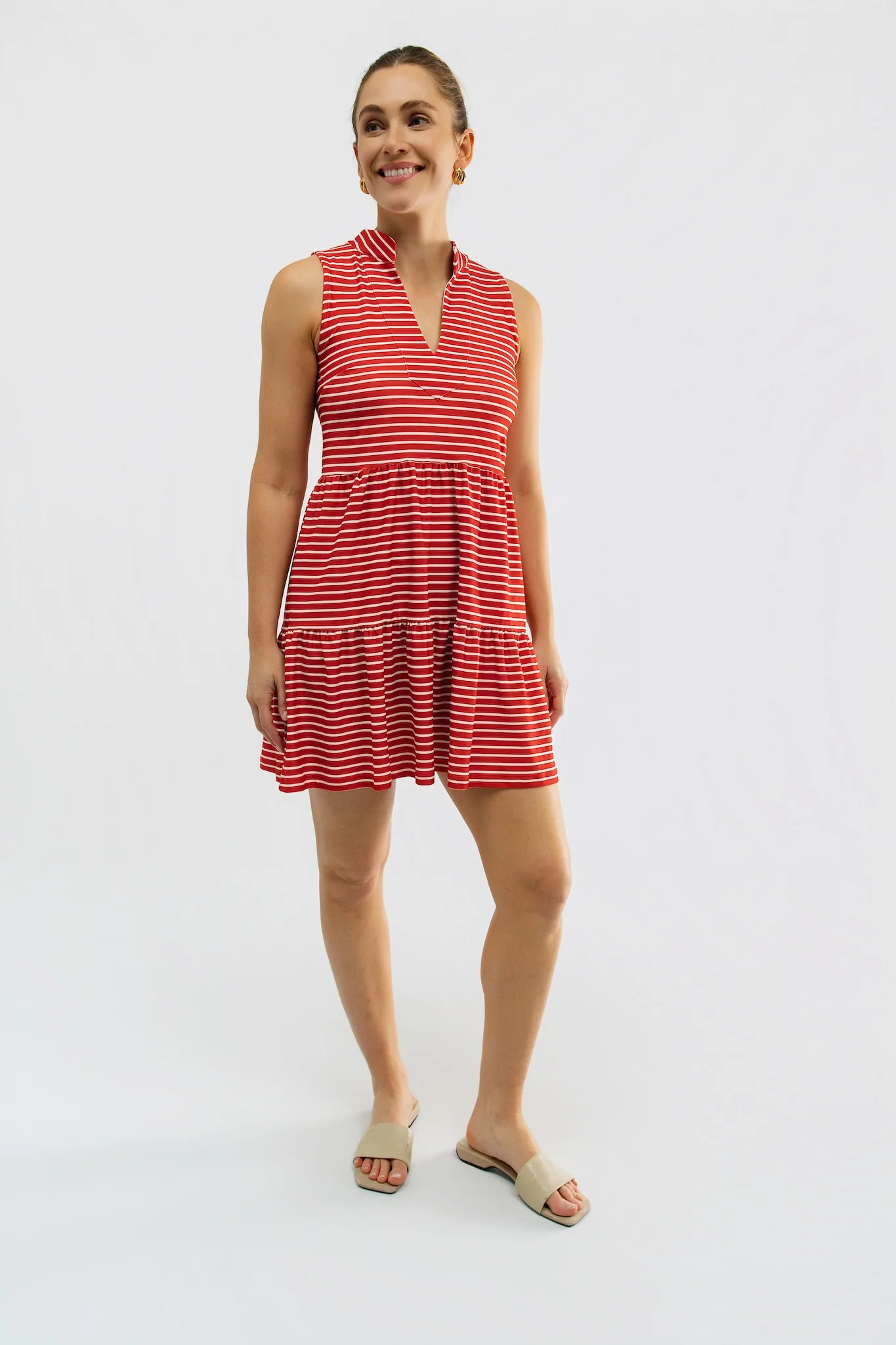 Tatum Dress - Strawberry Stripe | Smith and Quinn