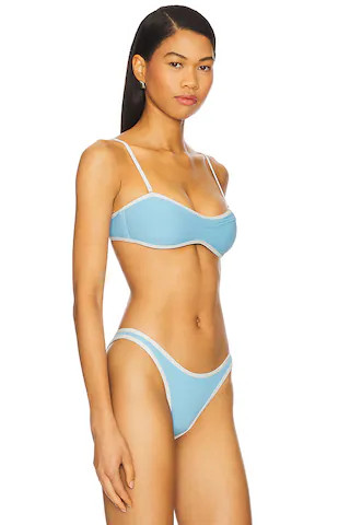 Selena Bikini Top in Seaspray & Cream | Revolve Clothing (Global)