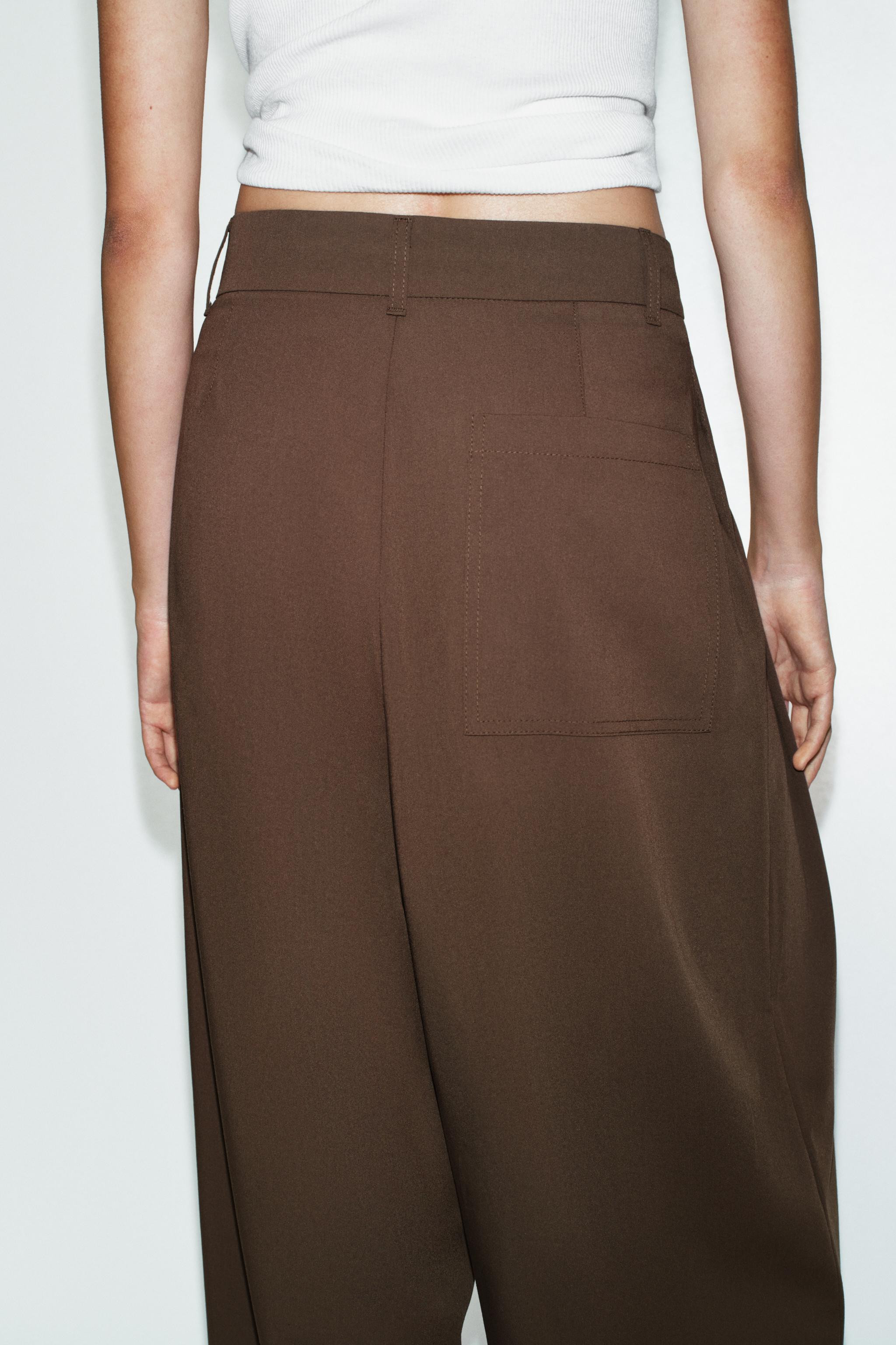 WIDE-LEG TROUSERS WITH DARTS | Zara UK