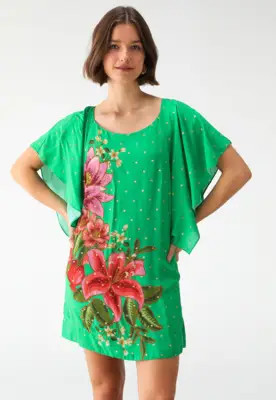 Vestido FARM Curto Fruta de Verão Localizado Verde | Dafiti (BR)