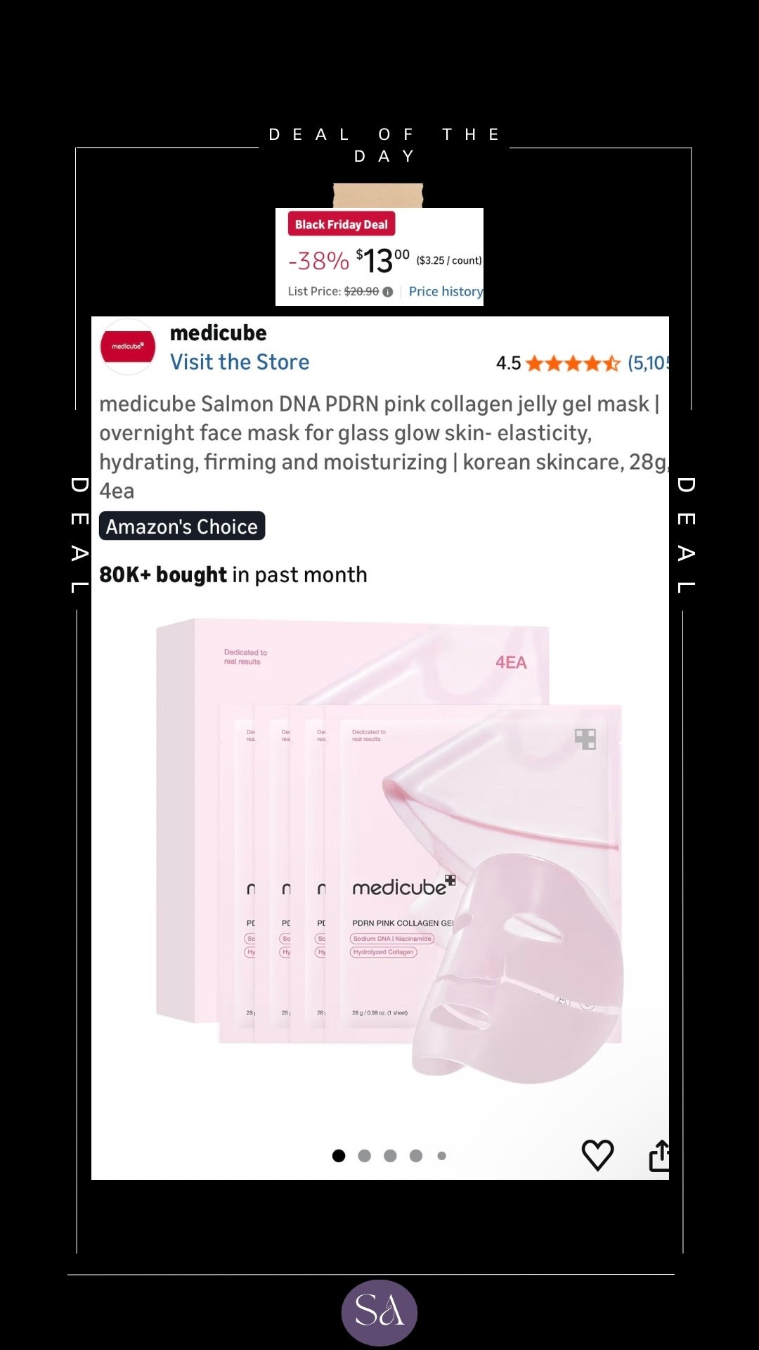 medicube Salmon DNA PDRN pink collagen jelly gel mask only $13!

#LTKFindsUnder50 #LTKselfcare #LTKBeauty