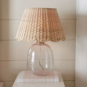 Emery Scallop Woven Shade Table Lamp (17") | Pottery Barn Teen