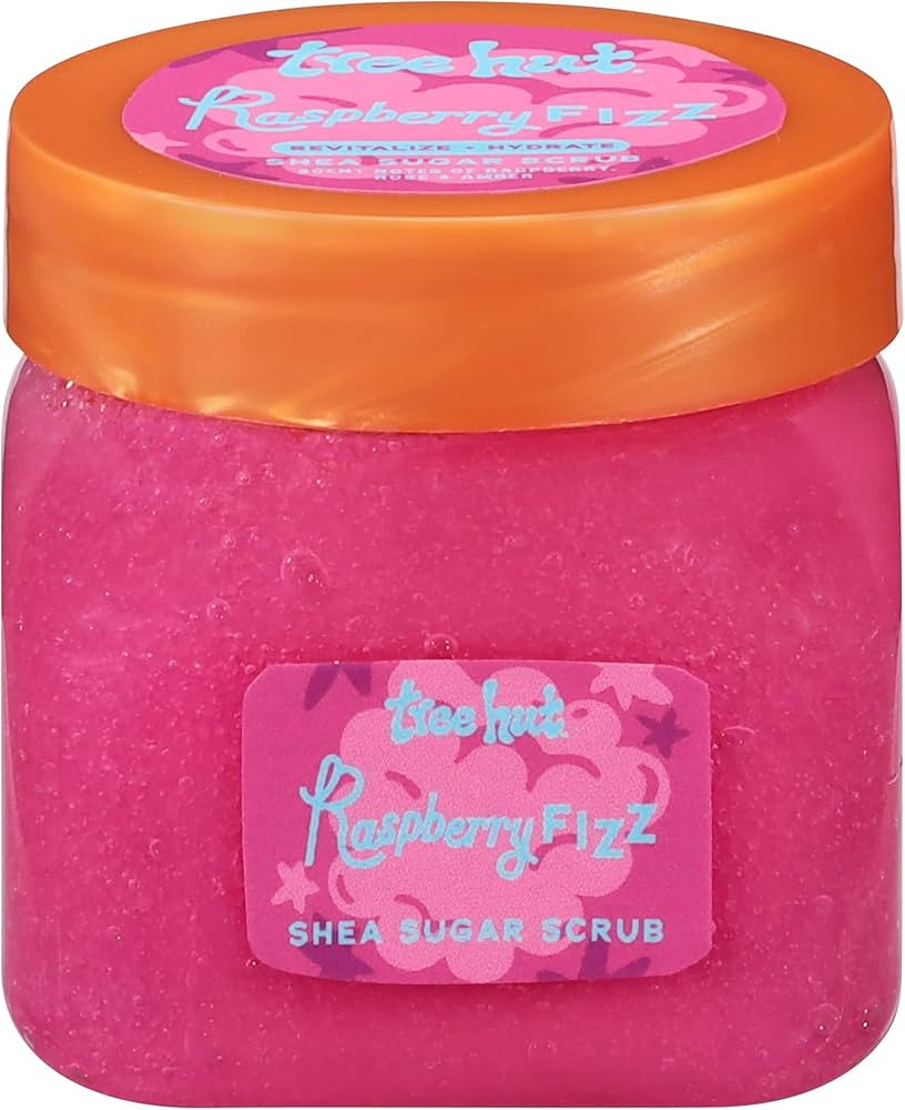 Tree Hut Mini Raspberry Fizz Body Scrub, Travel Size Sugar Scrub, 3.4 Oz | Amazon (US)