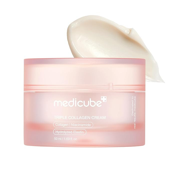 medicube Triple Collagen Cream - Hydrating & Firming Moisturizer with Hyaluronic Acid, Premium El... | Amazon (US)