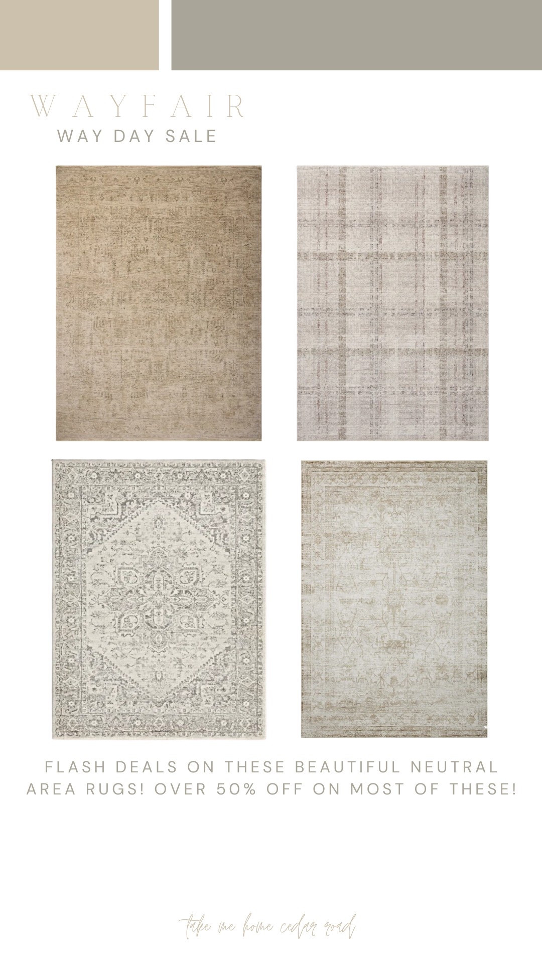Way day sale - neutral area rugs marked WAY down!!!! Over 50% off most of these. Great reviews with pictures!! 

Area rug, neutral rug, runner rug, living room rug, bedroom rug 

#LTKSaleAlert #LTKFindsUnder100 #LTKHome
