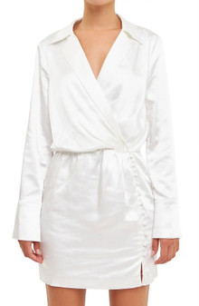 Click for more info about Endless Rose Long Sleeve Satin Minidress | Nordstrom