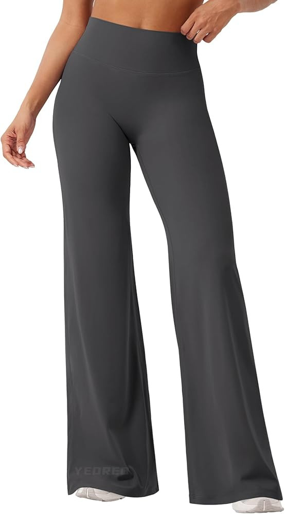 YEOREO Workout Leggings Womens No Front Seam Straight Leggings 29"/ 31.5"/ 33"/ 35" High Waist Bu... | Amazon (US)