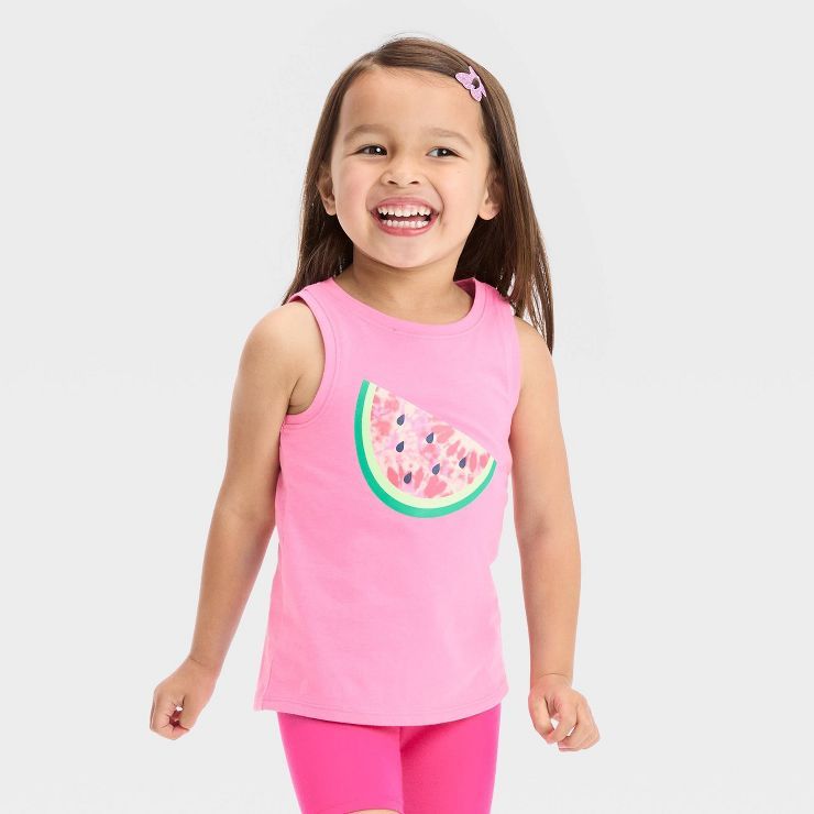 Toddler Girls' Watermelon Tank Top - Cat & Jack™ Pink | Target