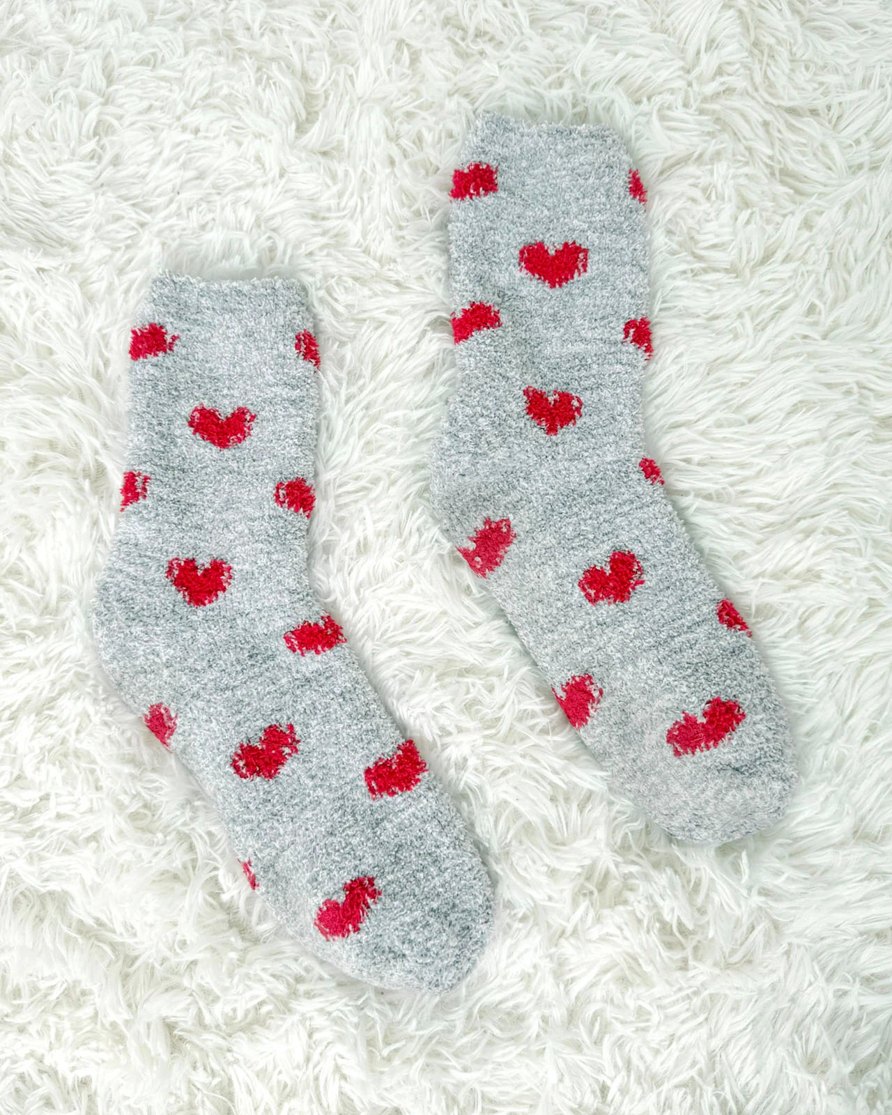 Red Hearts Bia Fuzzy Socks | Splendid