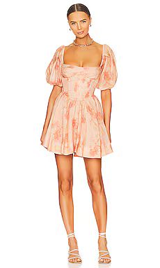 Bardot Kiah Corset Mini Dress in Orange Floral from Revolve.com | Revolve Clothing (Global)