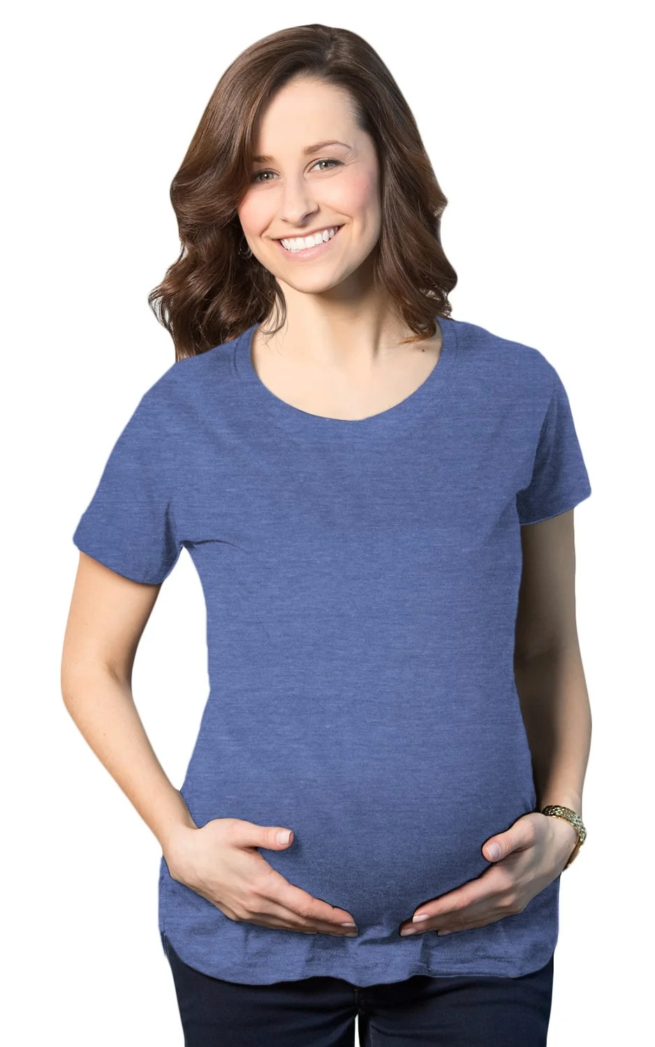 Women's Maternity Shirt Comfortable Pregnancy Tee Plain Blank I'm Pregnant Top | Walmart (US)