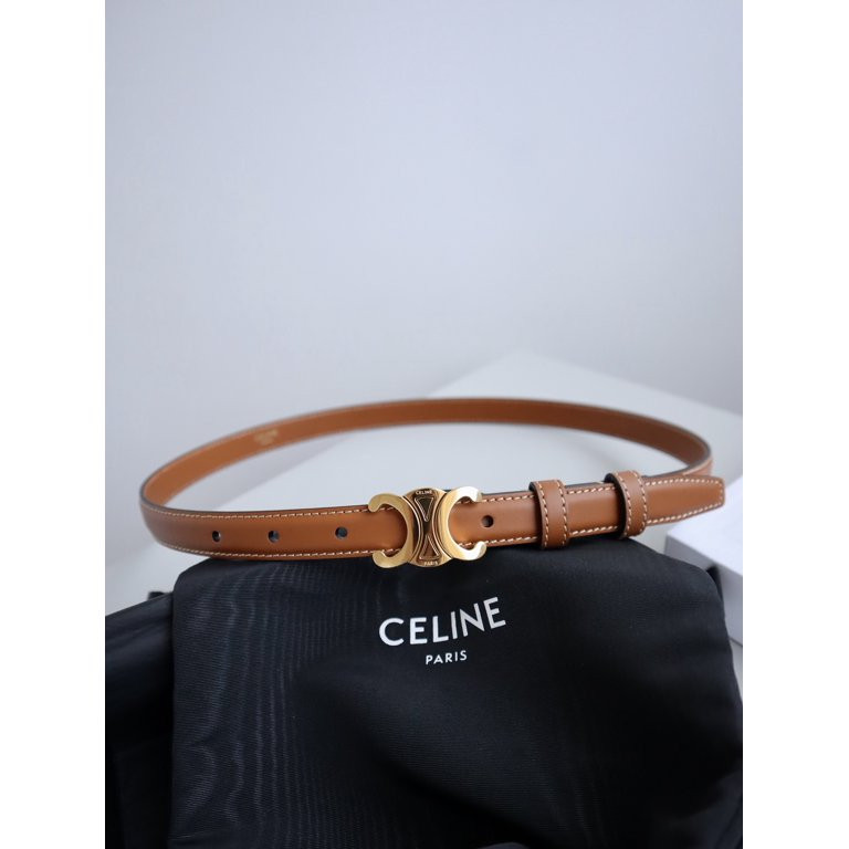 Designer Ce-line  triumphal belt made of taurillon leather black(brown)  Width 1.8cm - Walmart.co... | Walmart (US)