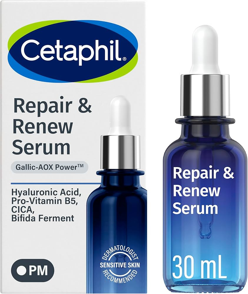 Cetaphil Repair & Renew Night Face Serum, Sensitive Skin, Vitamin E, 1 fl oz | Amazon (US)
