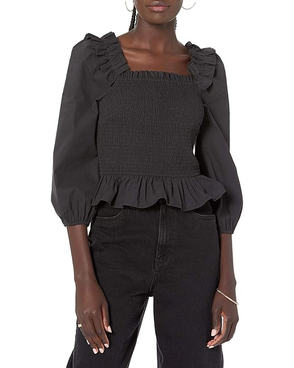 The Drop Women's Marisol Long-Sleeve Ruffle Smocked Top | Amazon (US)