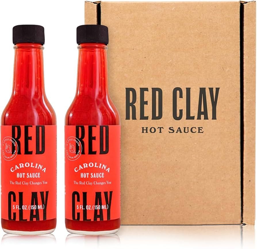 Red Clay Carolina Hot Sauce - Barrel-Aged Southern Hot Sauce in Red Clay Gift Box - Pequin & Caye... | Amazon (US)