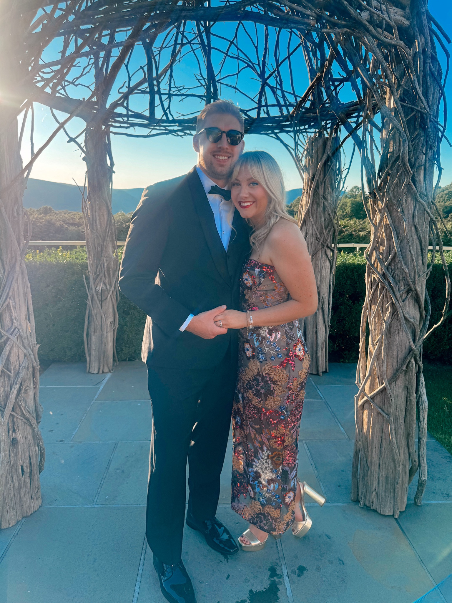 Wore a floral sequin gown with gold platform heels for a summer wedding. Statement dress, timeless accessories.
#LTKWeddingGuest #FloralSequinDress #WeddingGuestStyle #GoldHeelsStyle #BlackTieWeddingLook