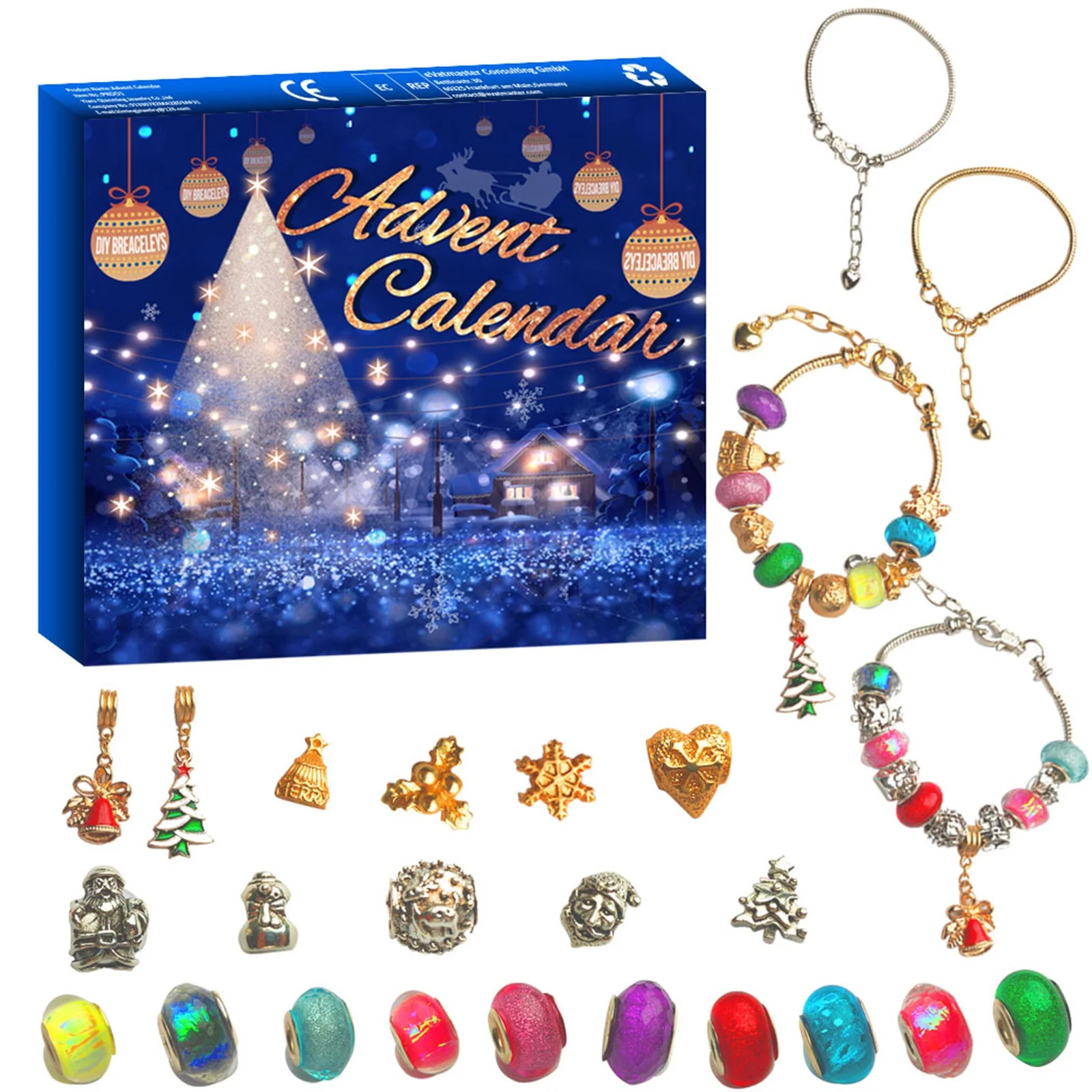Christmas Advent Calendar 2023, DIY Girls Bracelet Making Kit, 24 Days Jewelry Countdown Christma... | Walmart (US)