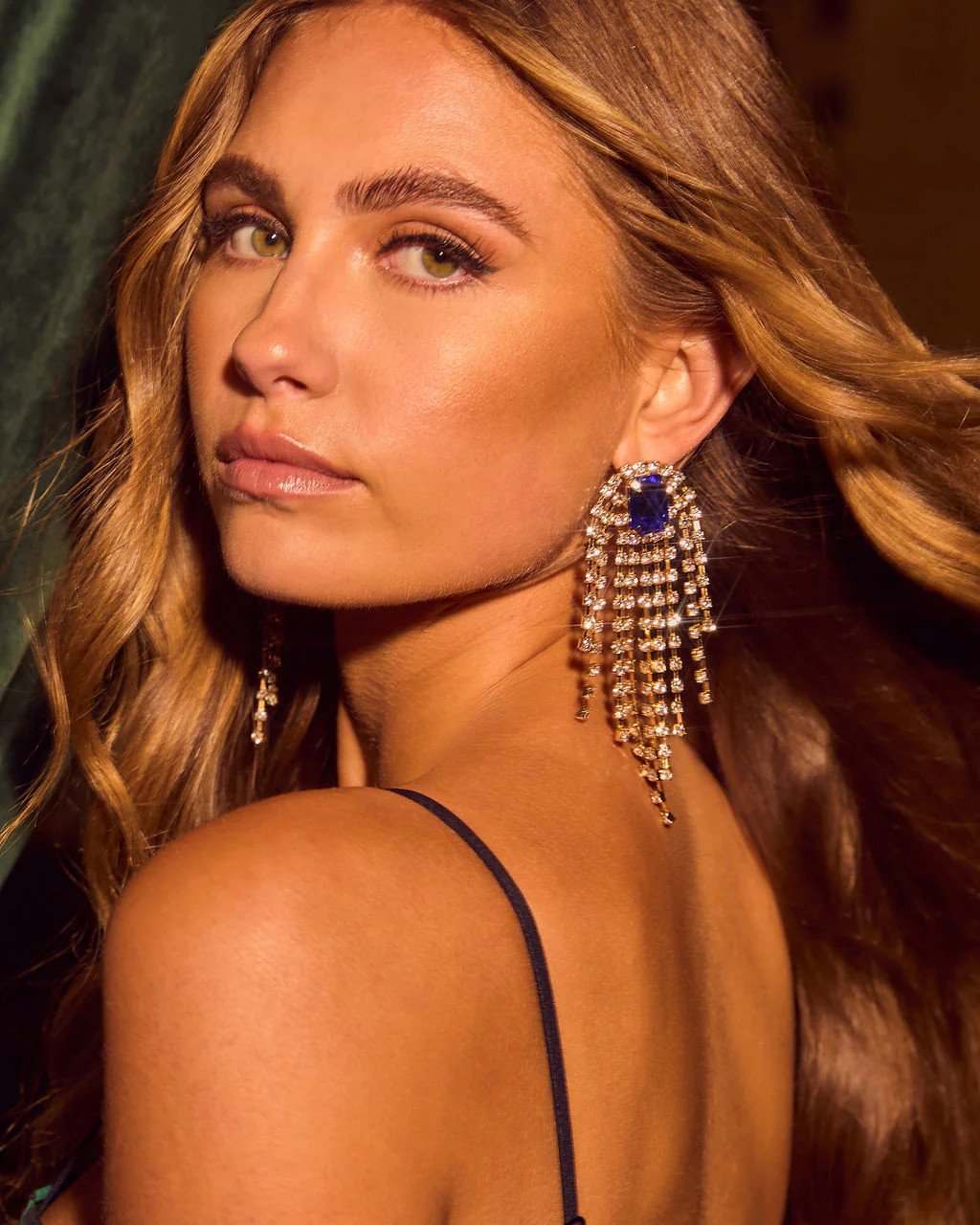 Claribel Gemstone Chandelier Earrings | VICI