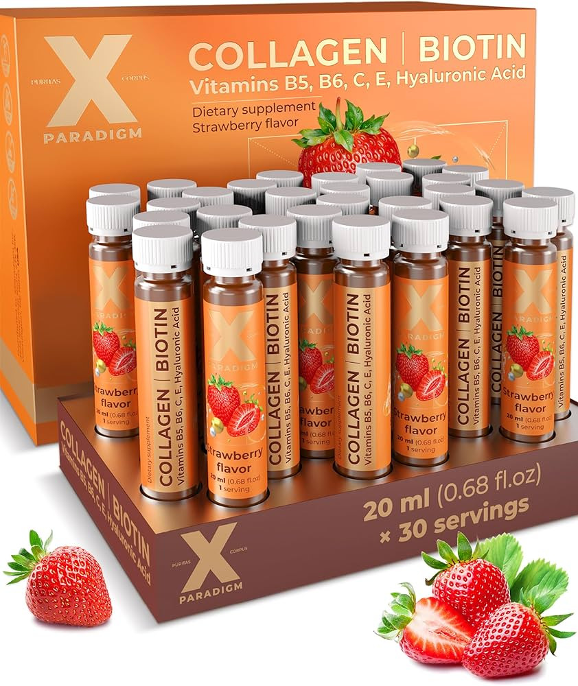 Liquid Collagen Peptides with Biotin & Hyaluronic Acid - 3000mg Hydrolyzed Bovine Collagen Type 1... | Amazon (US)