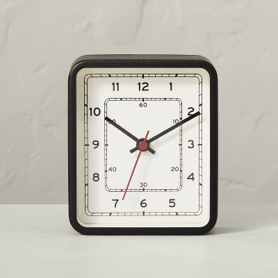 Analog Tabletop Clock Textured Black - Hearth & Hand™ with Magnolia | Target