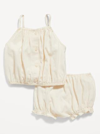 Patterned Button-Front Cami Top & Bloomer Shorts Set for Baby | Old Navy (US)