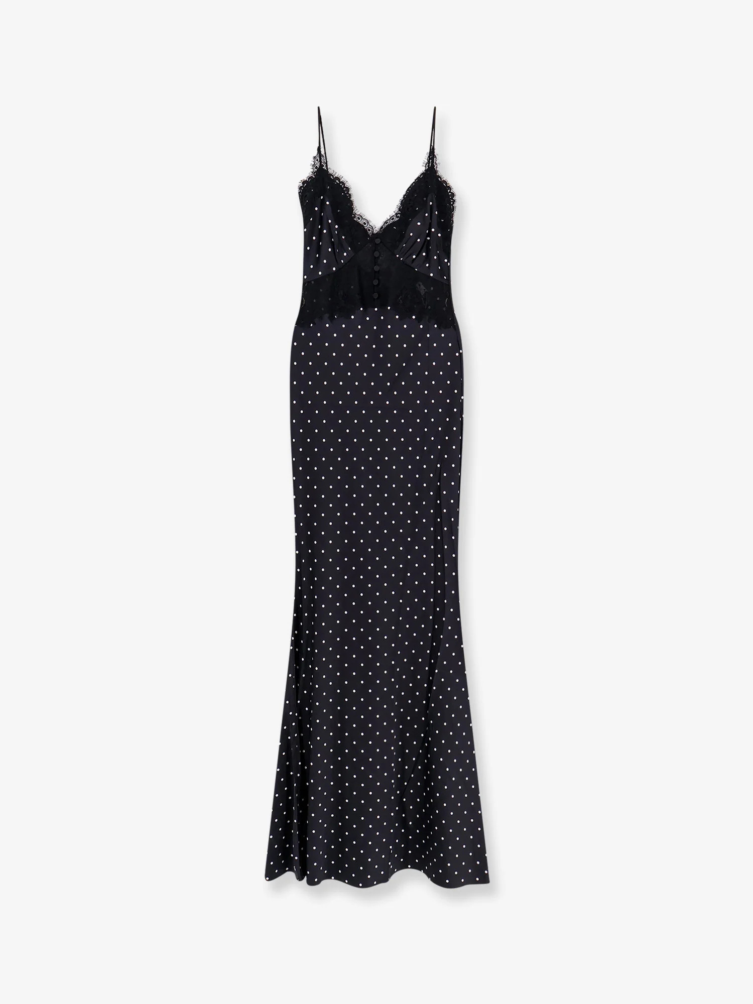 Polka-dots satin long dress - SELF PORTRAIT - gender_Woman | Nugnes 1920