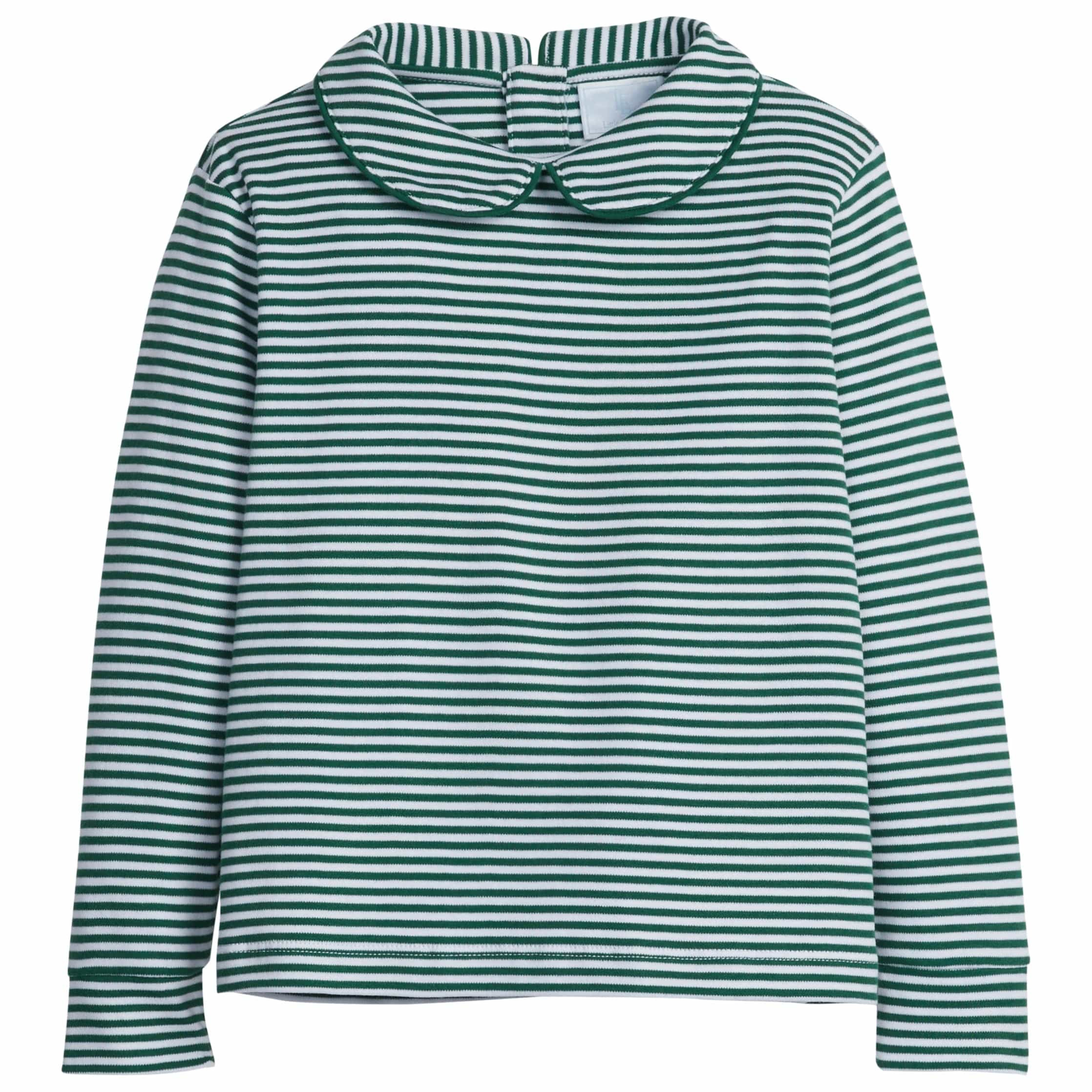 Green Striped Peter Pan Shirt - Boy's Clothing | Little English