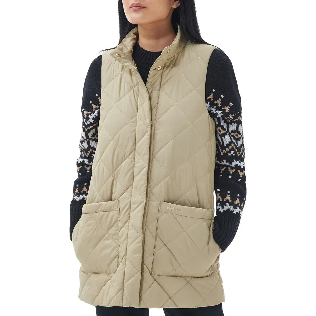 Barbour Cosmia Quilted Liner Vest in Light Fawn at Nordstrom, Size 6 Us | Nordstrom