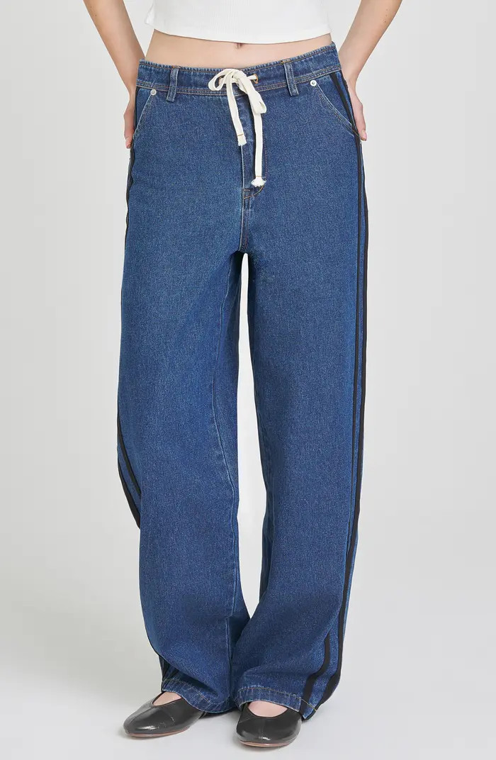 WAYF Mercer Denim Track Pants | Nordstrom | Nordstrom