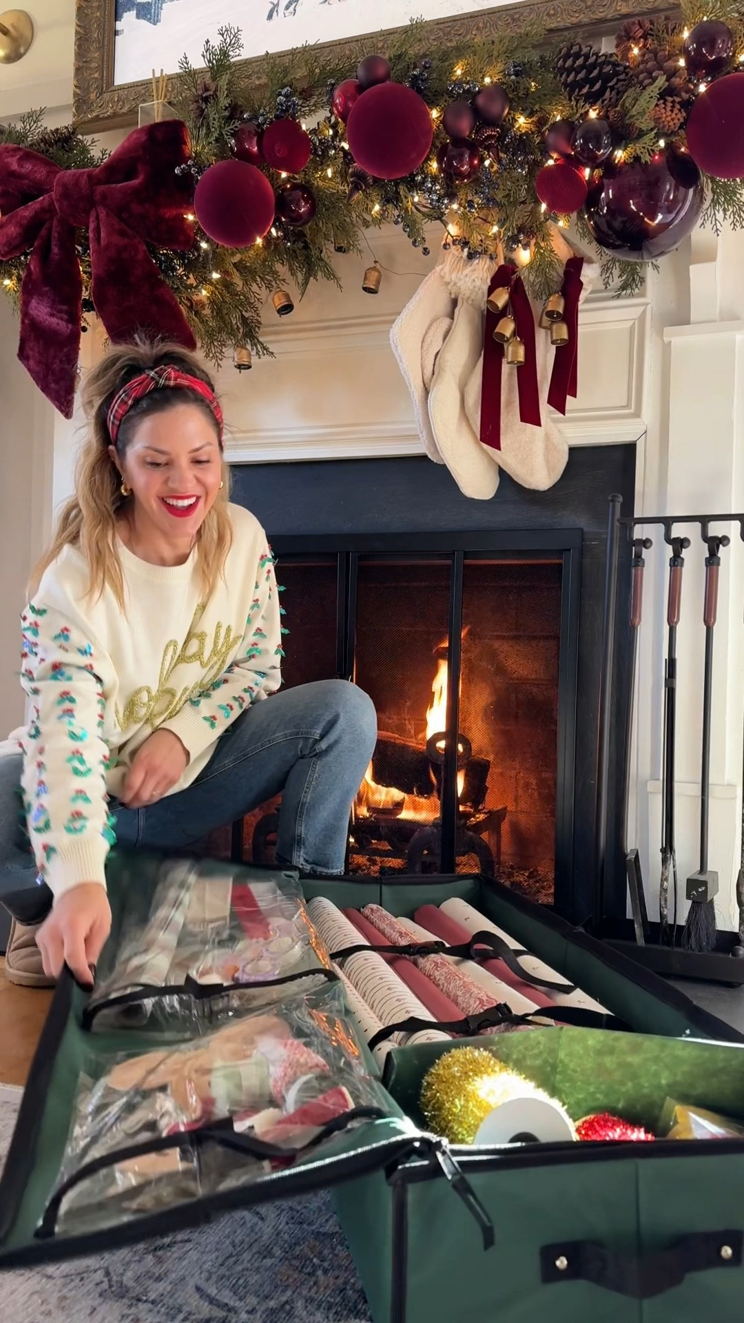 GET IT OVERNIGHT! Comment “LINK” and I’ll dm you a direct source to my wrapping paper organizer…and it’s currently ON SALE! This would make a fab last minute gift. It’s 40 inches long with interior pockets and fits 20 rolls of wrapping paper, bows, ribbons, tissue paper, gift bags and more!!I know a bunch of us could use one of these right now!! Sure beats having 49483 rolls in random closets around the house! Not to mention, the quality is fantastic. 🤌🏻 Here’s Holiday ASMR and home organization in the new year! 🥂 

#LTKHoliday #LTKGiftGuide #LTKhome