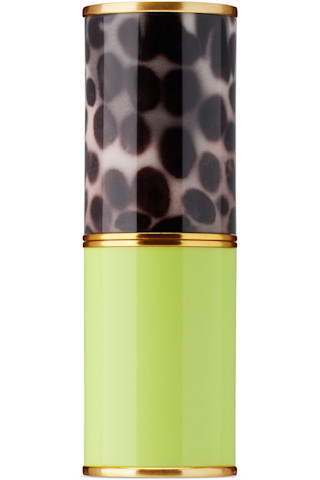 Taupe & Yellow Neon Print Refillable Lipstick Case | SSENSE