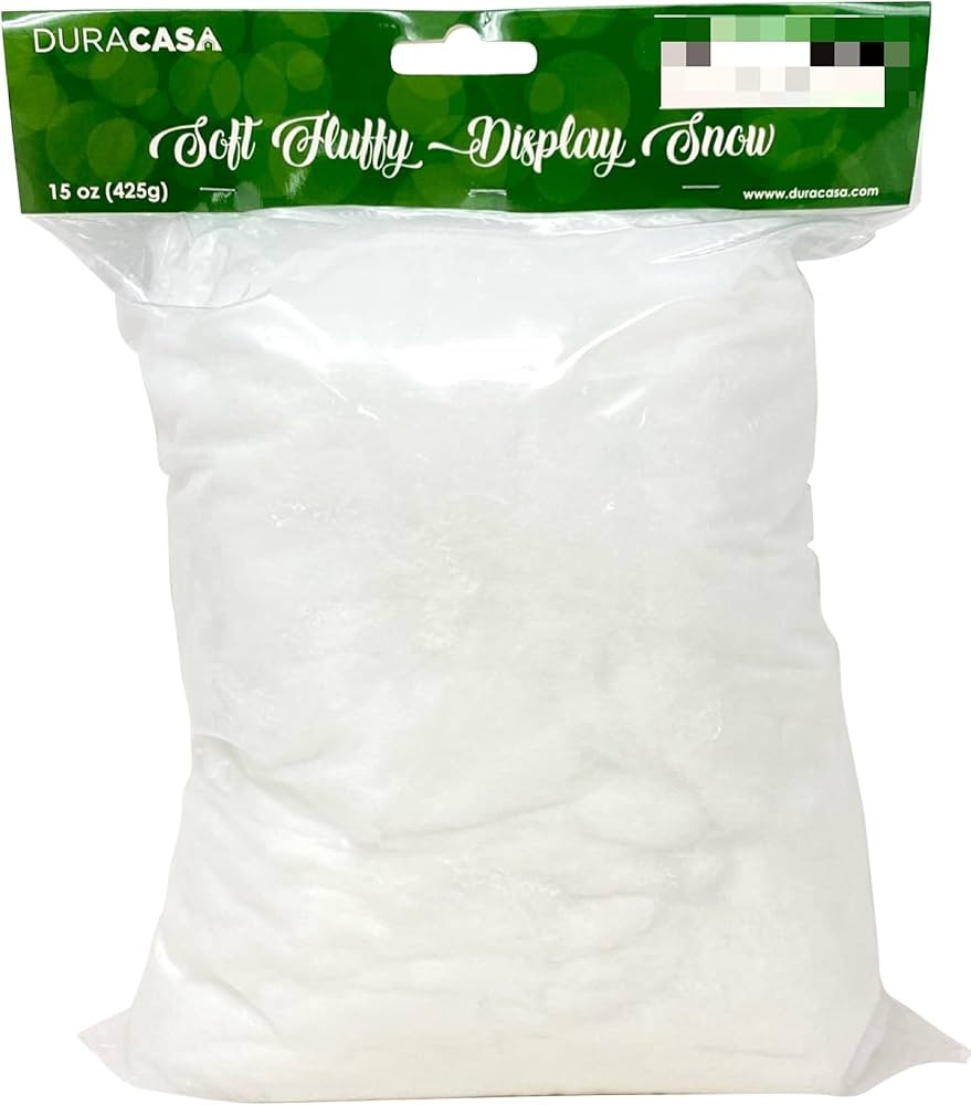 DuraCasa Christmas Cotton Snow Decor - 15 oz of Fluffy Indoor Snow for Decorating - Artificial Sn... | Amazon (US)