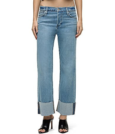 Hudson Jeans Rosie Denim High Rise Wide Leg Cuff Jeans - 30 | Dillard's