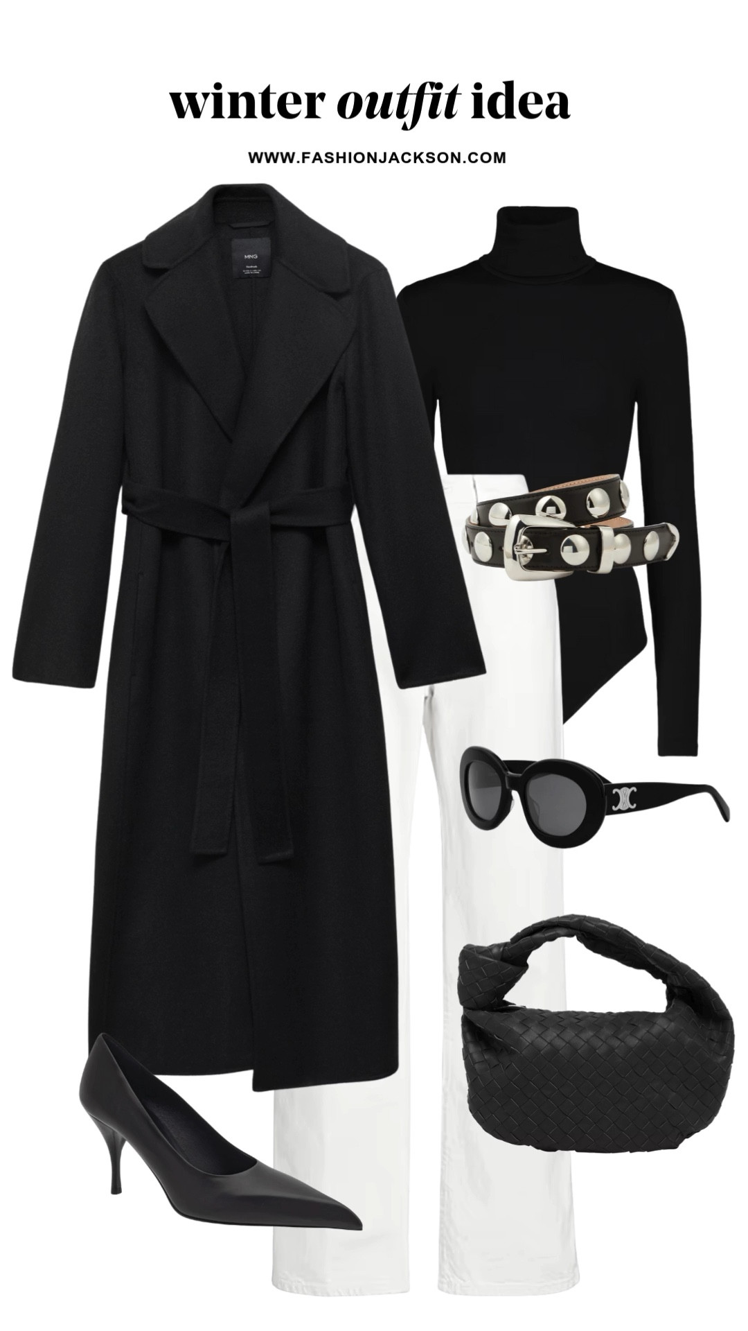 Winter outfit, winter jeans, white jeans, black coat 

#LTKootd #LTKFindsUnder50 #LTKFindsUnder100
