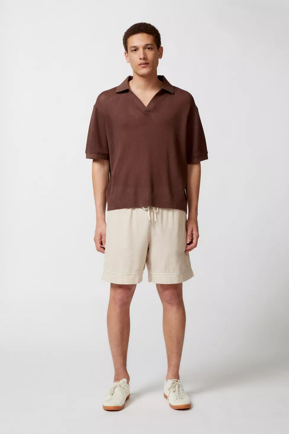 Standard Cloth Angus Mesh Popover Polo Shirt | Urban Outfitters (US and RoW)