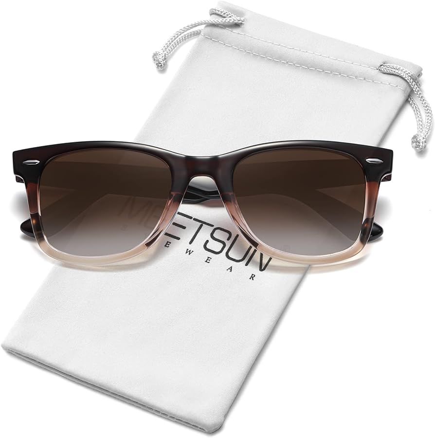 MEETSUN Polarized Sunglasses for Women Men Classic Retro Square Frame Driving Trendy Sun Glasses ... | Amazon (US)