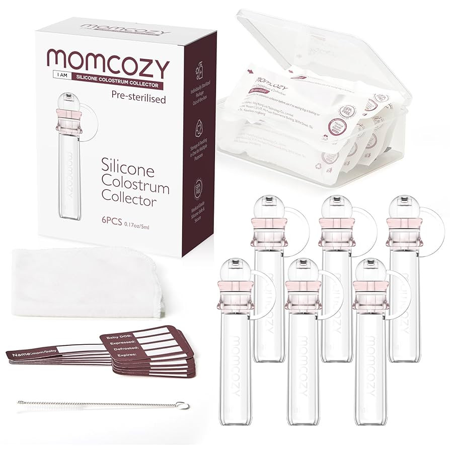 Momcozy Colostrum Collector Reusable Breast Milk Collector with Storage Case and Cotton Wipe, Por... | Amazon (US)