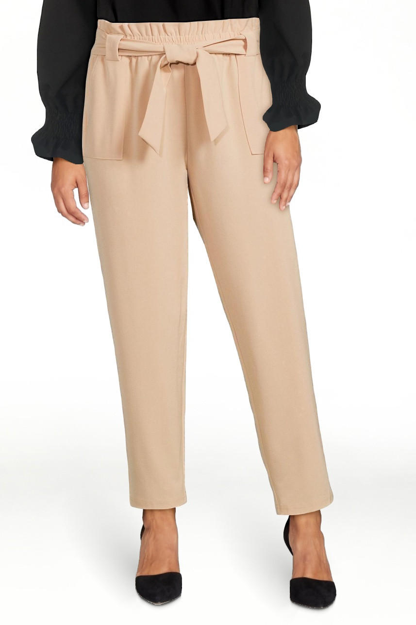 Nine.Eight Women’s Cropped Paper Bag Waist Pants | Walmart (US)